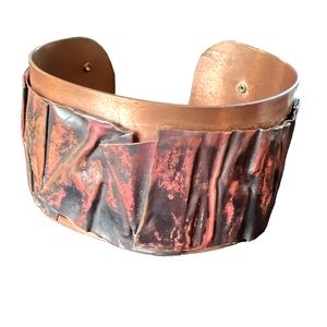 Unique handmade copper bracelet cuff